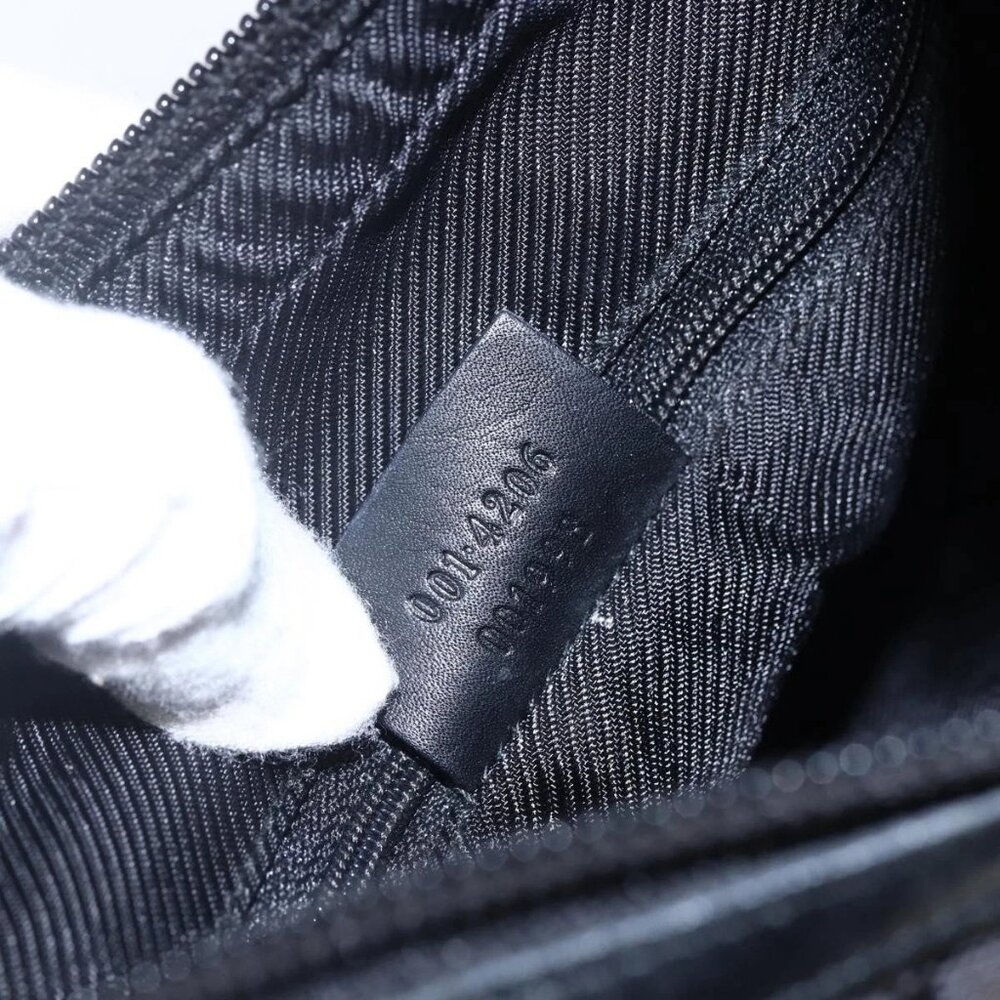 GUCCI GG Canvas Shoulder Bag Black Silver - Picture 11 of 16